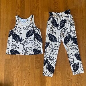 Ava Sky Girls Kalo Print Tank and Pant Set - Size 10